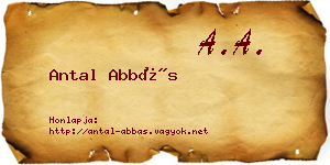 Antal Abbás névjegykártya